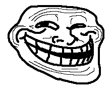 Trollface: a grinning, smug cartoon face